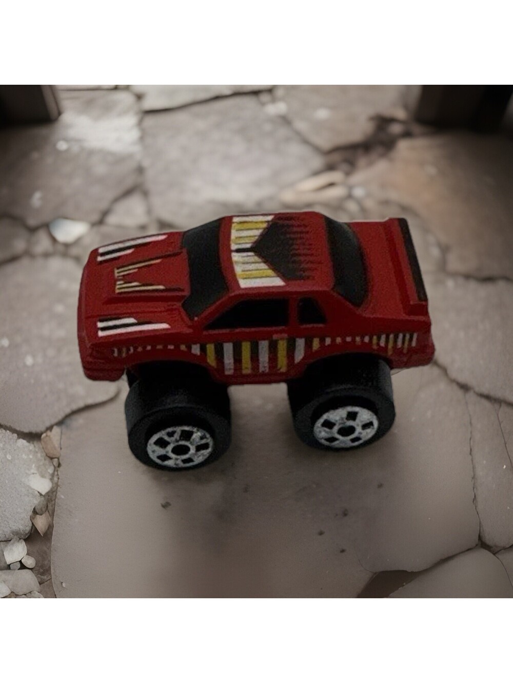 Red Car Micro Mini Monster Wheels Machines Road Champs 1987